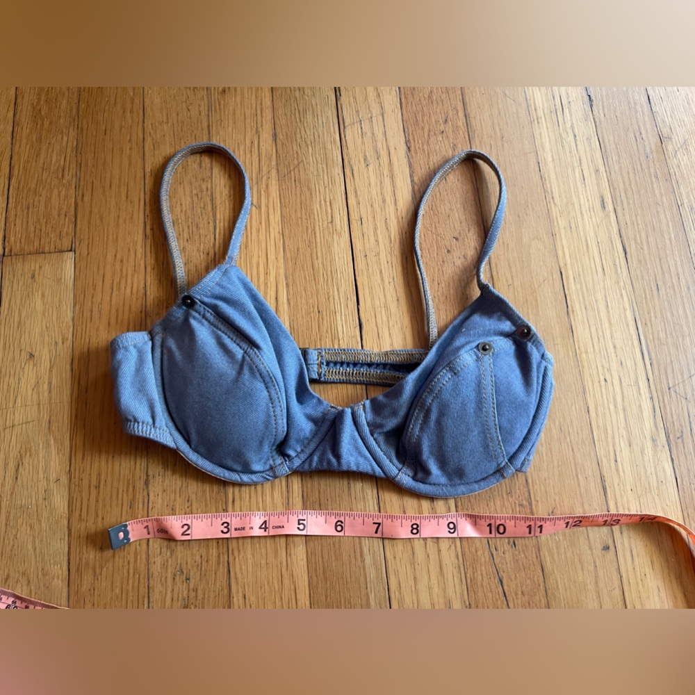 90s Vintage Ritchie Swimwear Faux Denim Swimsuit - Picture 7 of 15